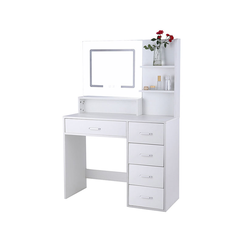 HZ3041 대형 LED 거울과 조명 화장대를 갖춘 모던하고 넉넉한 수납공간