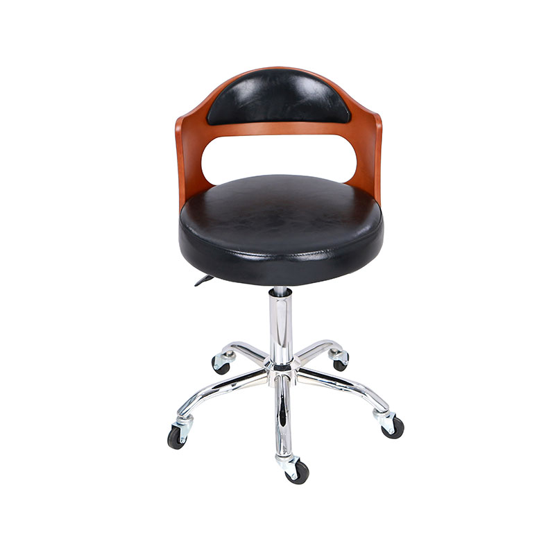 HZ8828 블랙 시트(나무 등받이 회전 살롱 의자 포함)