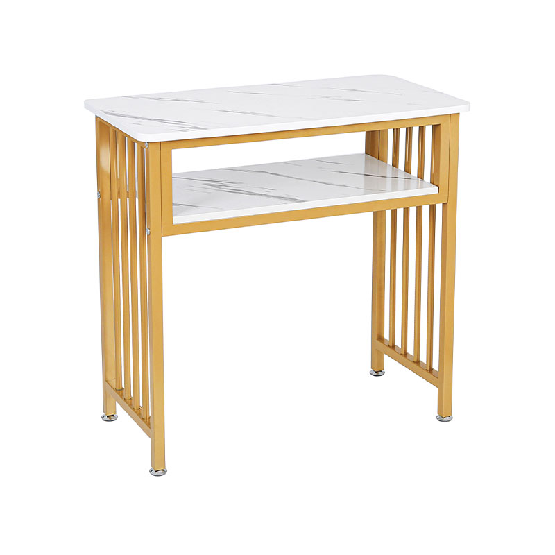 HZ2054 골드&화이트 마블링 네일 데스크