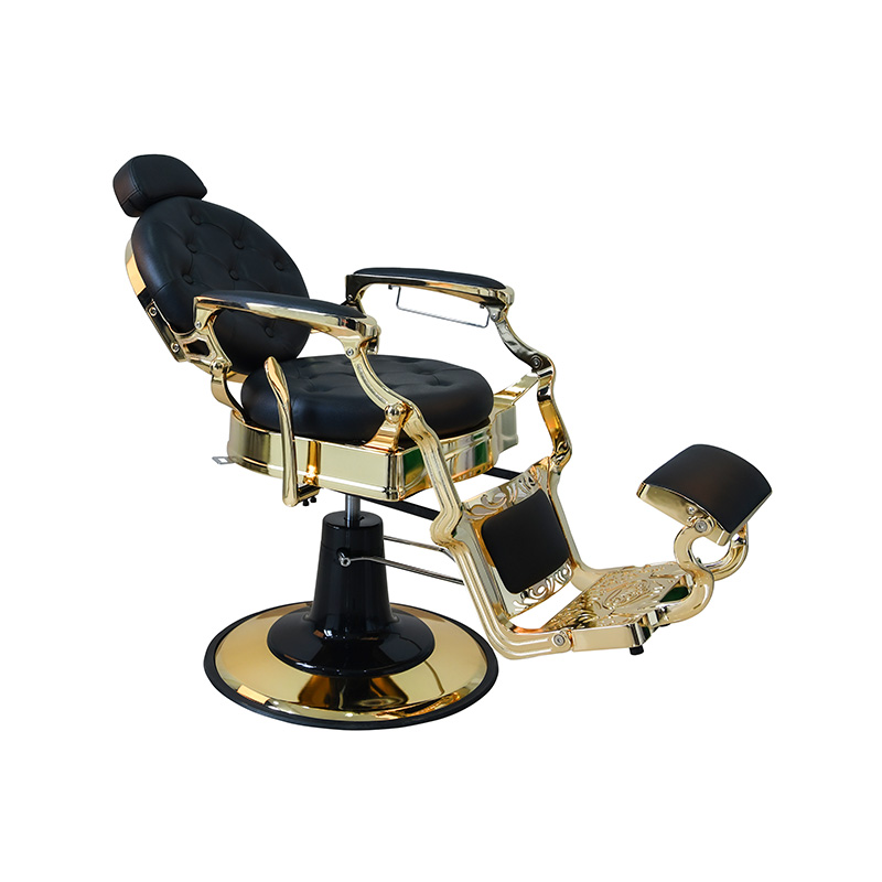 HZ8799AGD 블랙 골드 도금 빈티지 이발 의자