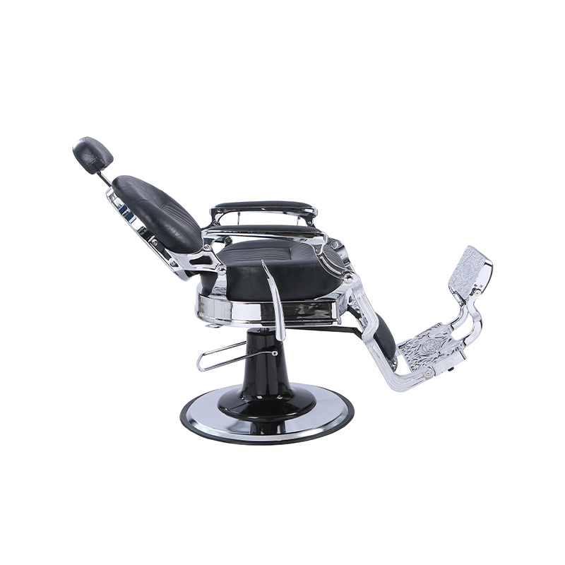 HZ8799C 블랙 클래식 수직 패턴 두꺼운 사각형 쿠션 복고풍 리클라이닝 의자