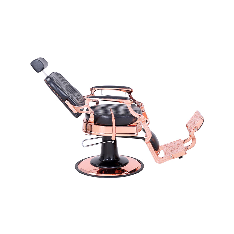 HZ87127 빈티지 스타일 헤비 듀티 유압 리클라이닝 사각 능직 등받이 이발 의자