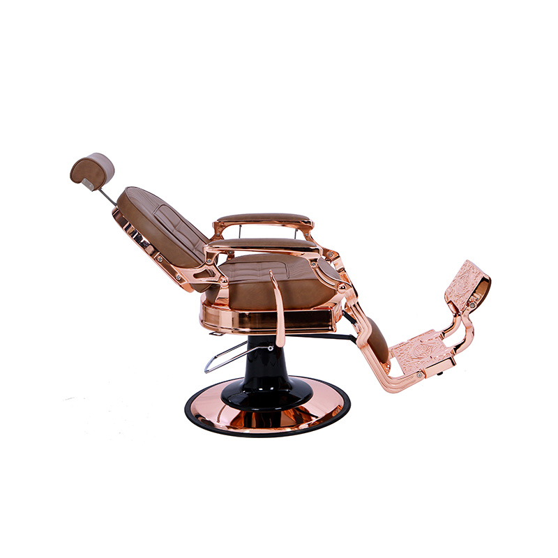 HZ87101BR 브라운 체크무늬 등받이 헤어살롱 특수의자