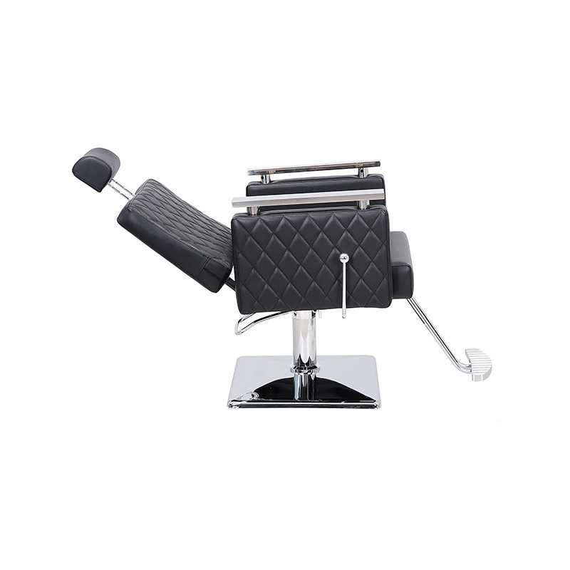 HZ8803D 블랙 다이아몬드 사각 등받이 리클라이닝 살롱 의자