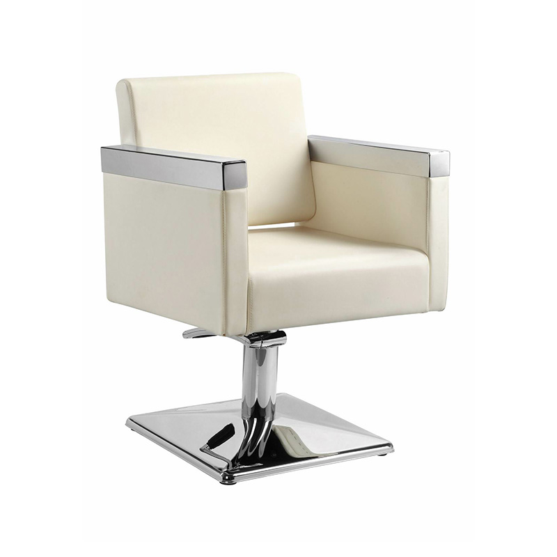 HZ8823 베이지 가죽 모양의 살롱 의자