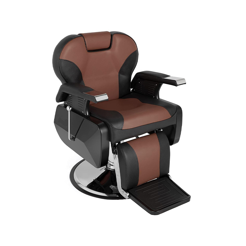 HZ8702AZ 브라운 & 블랙 헤비 유압 이발 의자