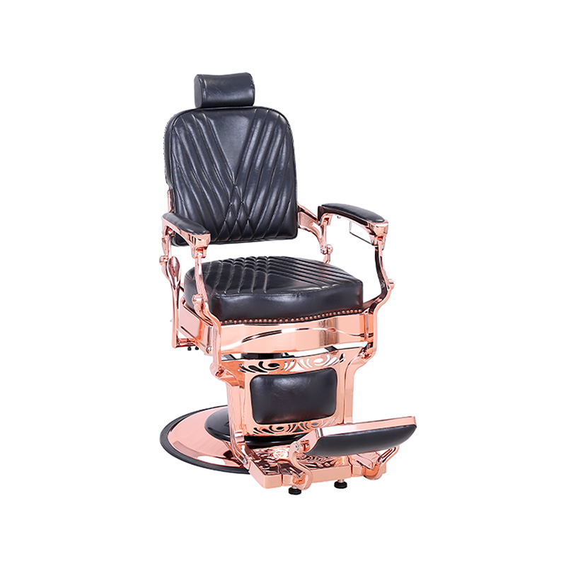 HZ87127 빈티지 스타일 헤비 듀티 유압 리클라이닝 사각 능직 등받이 이발 의자