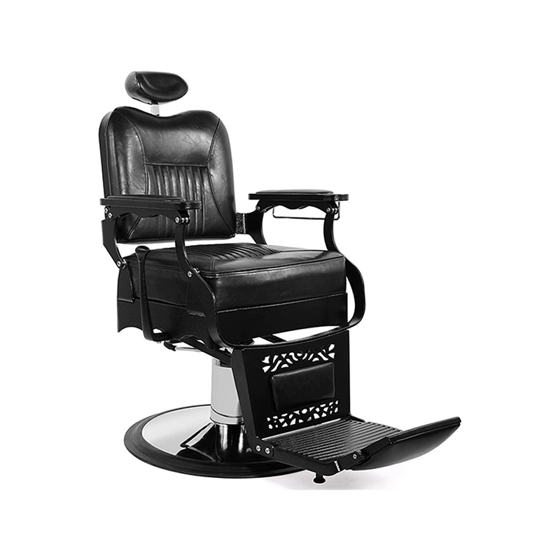 HZ8754 블랙 빈티지 스타일 살롱 의자
