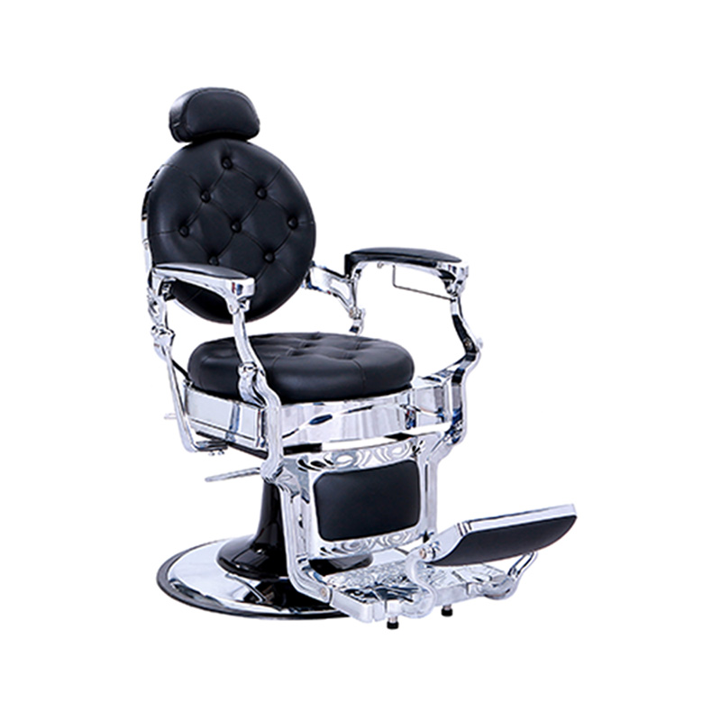 HZ8799SL 실버 프레임 미용실 장비 이발소 의자
